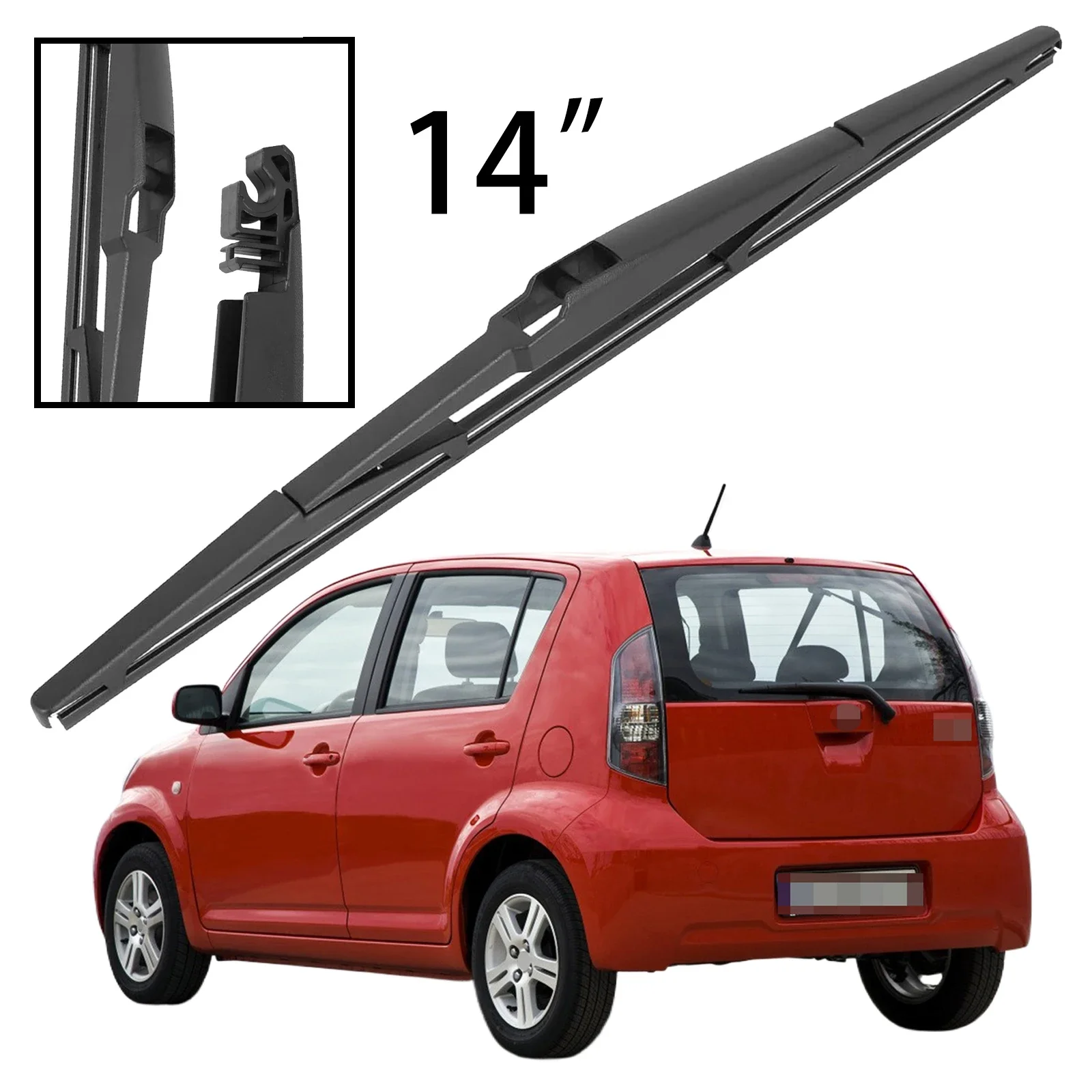 

14" Rear Windshield Windscreen Washer Wiper Blade For Daihatsu Sirion II MK2 2004-2012 Car Accessories Accsesories