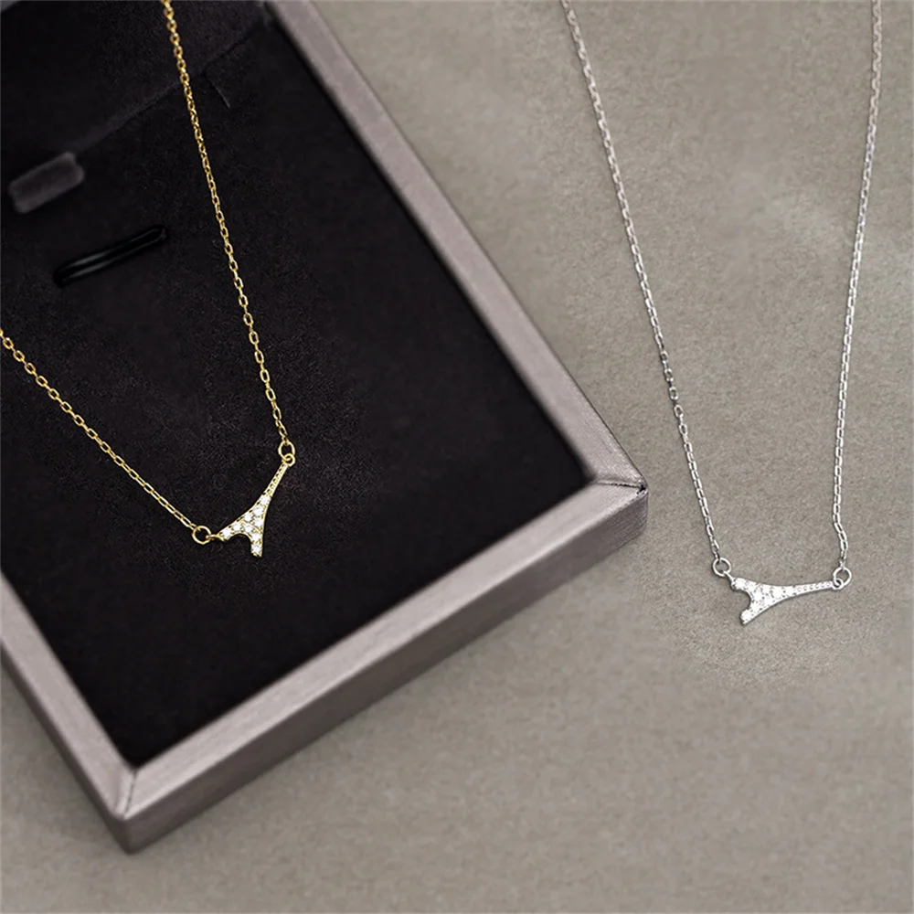 

Korean Women's Light Luxury Necklace, 925 Sterling Silver, Exquisite Zircon Design Fashion Versatile Collarbone Chain