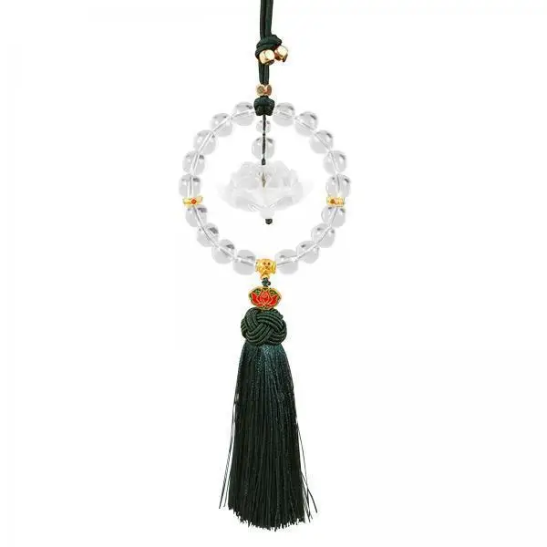 

Chinese Style Car Mirror Hanging Accessory Tassel Charm Glass Pendant Rear View Mirror Decoration for Men Bedroom