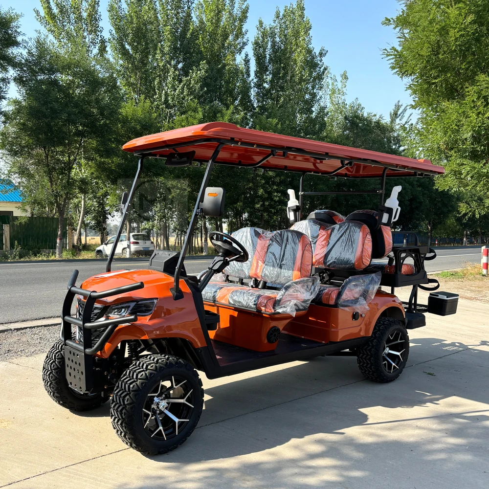

Новый высококачественный гольф-кар 48 В 60 В 72 В с литиевой батареей, четырехколесный автомобиль, уличные легальные тележки для гольфа, 2/4/6 мест, электрическая тележка для гольфа