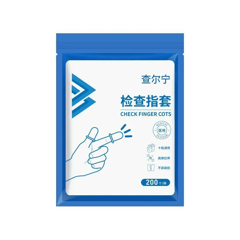 Disposable Latex Finger Cot Protective Sleeve Medical Examination Medicine Application Single Digit Soft Flexible Non Sterile