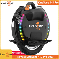 Official KingSong 14D Pro 67.2V 420Wh Battery Peak Power 2400W Motor Top Speed 30km/h Light Weight 14.5kg Newest KingSong 14D PRO Electric Unicycle Upgrade Apple Find My Function