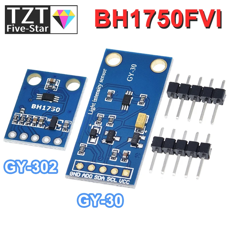 TZT GY-30 BH1750 BH1750FVI Digital Light intensity Sensor For Arduino AVR 3V-5V GY-302 16bitAD Converter Digital Output Module