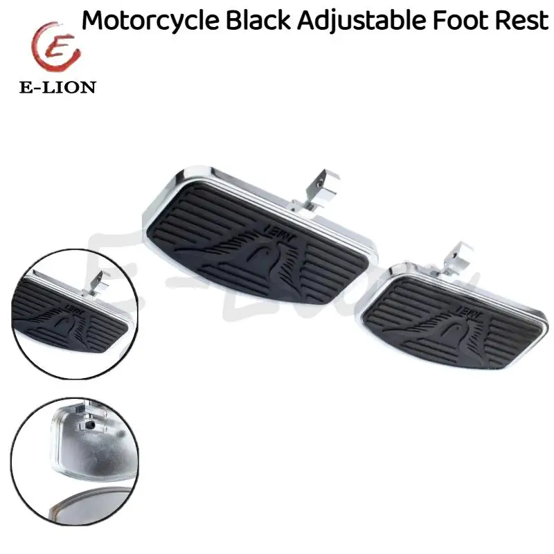

Universal Black Motorcycle Adjustable Foot Rest Front rear Footrest for most motorcycles