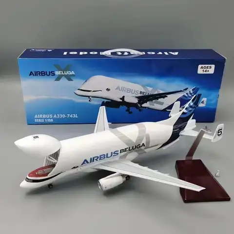 42 centimetri Pressofuso In Resina 20 centimetri A330 Beluga Airlines Aereo Scala 1:150 Jet Aereo Openable Cargo Bay Modello di Aereo Casa Collezione
