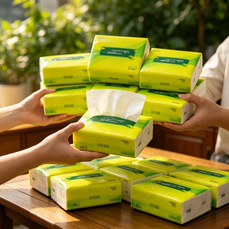 10 Small Packs Of Wood Pulp Paper, 4 Layers Thick, 160 Sheets/pack,  Napkins, Tissue Paper, Toilet Paper