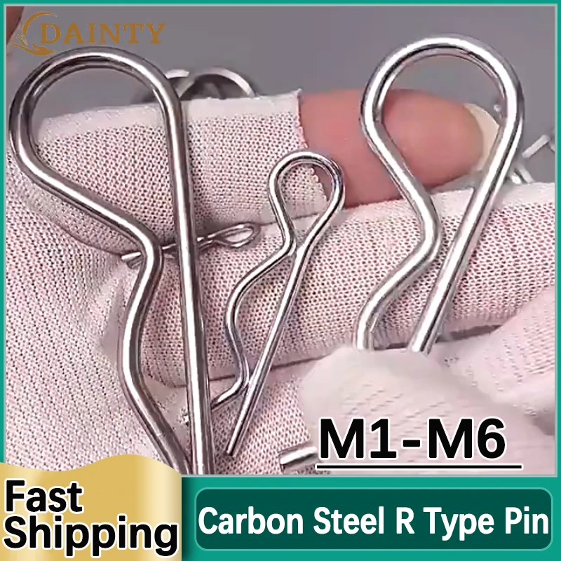 

Углеродистая сталь R Тип Пружинный штифт Волнообразная форма Разделенный зажим Зажим для трактора Штифт для трактора Зажим для трактора Механический штифт сцепки M1 ~ M6