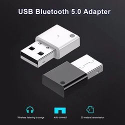 Mini adaptador USB sem fio, Receptor do transmissor para rádio do carro, MP3 Player, Amplificador de áudio, Bluetooth 5.0, 5.3