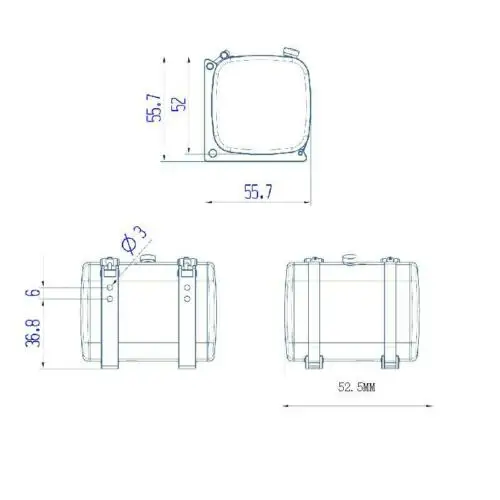 In Stock Parts Metal Lesu 1Pc 52.5Mm Hydraulic Oil Tank For 1/14 Rc Tamiyaya Hydraulic Dumper Tractor Truck Remote Control Toys