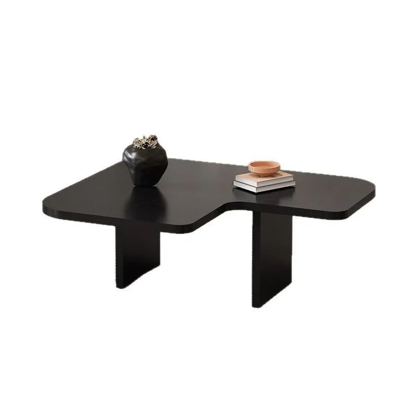 

Special-shaped black ash coffee table, living room household small apartment combination creative tea table