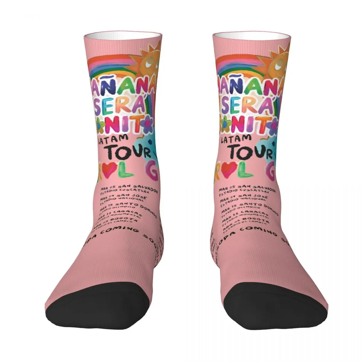 Singer Karol G Stockings Manana Sera Bonito Bichota Harajuku Design Novelty Socks Winter Anti Skid Socks Unisex Men Soft Socks