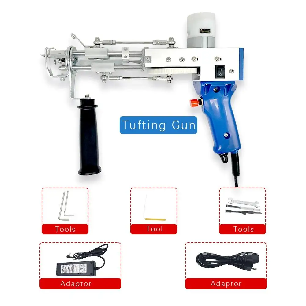 Upgrade 2 In 1 Tufting Gun Both Cut Pile And Loop Pile Electric Carpet Tufting Gun Hand Gun Carpet Weaving Flocking Machines