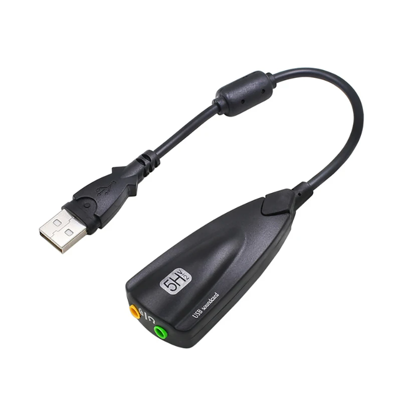 5HV2 stereo 7.1 channel with cable sound card USB sound card Computer games dedicated external high-end sound card image 3