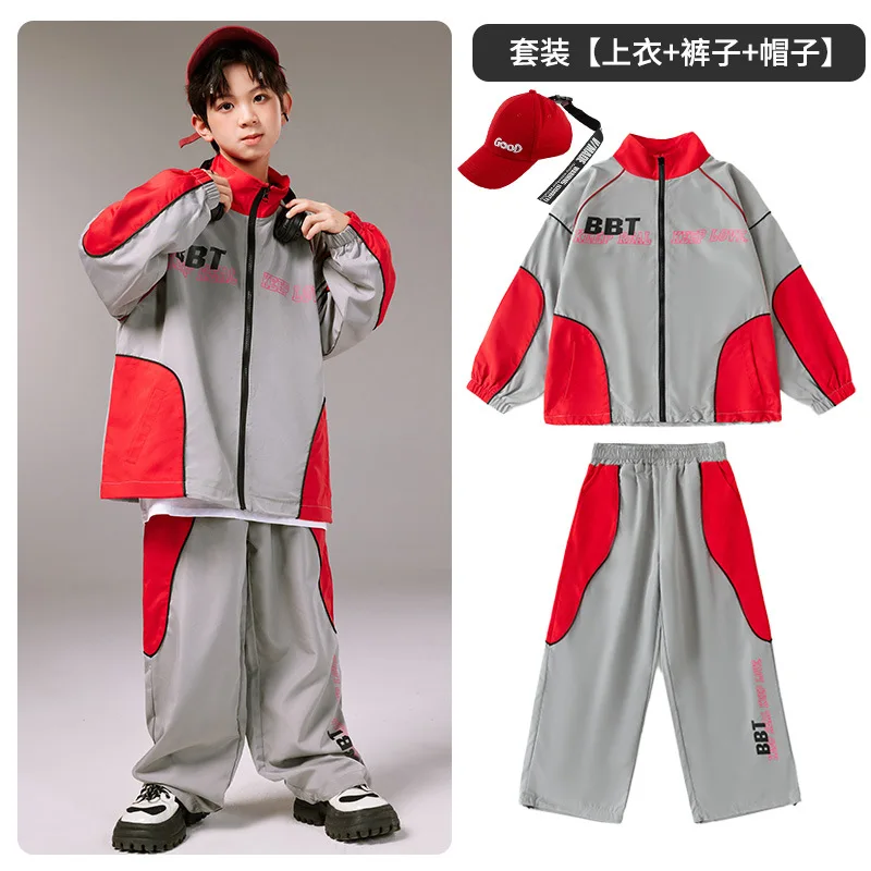 Tenue de danse Hip Hop pour enfants, ensemble de vêtements de spectacle Jazz de Style de rue pour garçons et filles, tendance d'automne