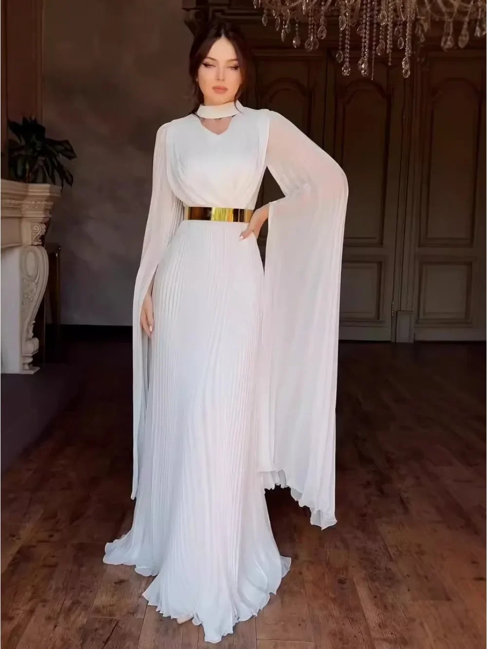 Eid Abaya femmes Robe musulmane Jalabiya col en V Maxi manches longues robes Largos fête Caftan Ramadan robes caftan Robe arabe 2025