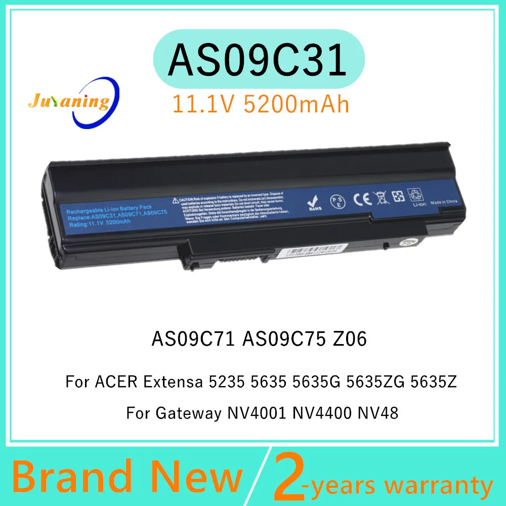 

Juyaning Laptop battery for acer Extensa 5635 5635G 5635ZG 5635Z 5235 AS09C31 AS09C71 AS09C75 Z06 BT.00603.078 BT.00603.093