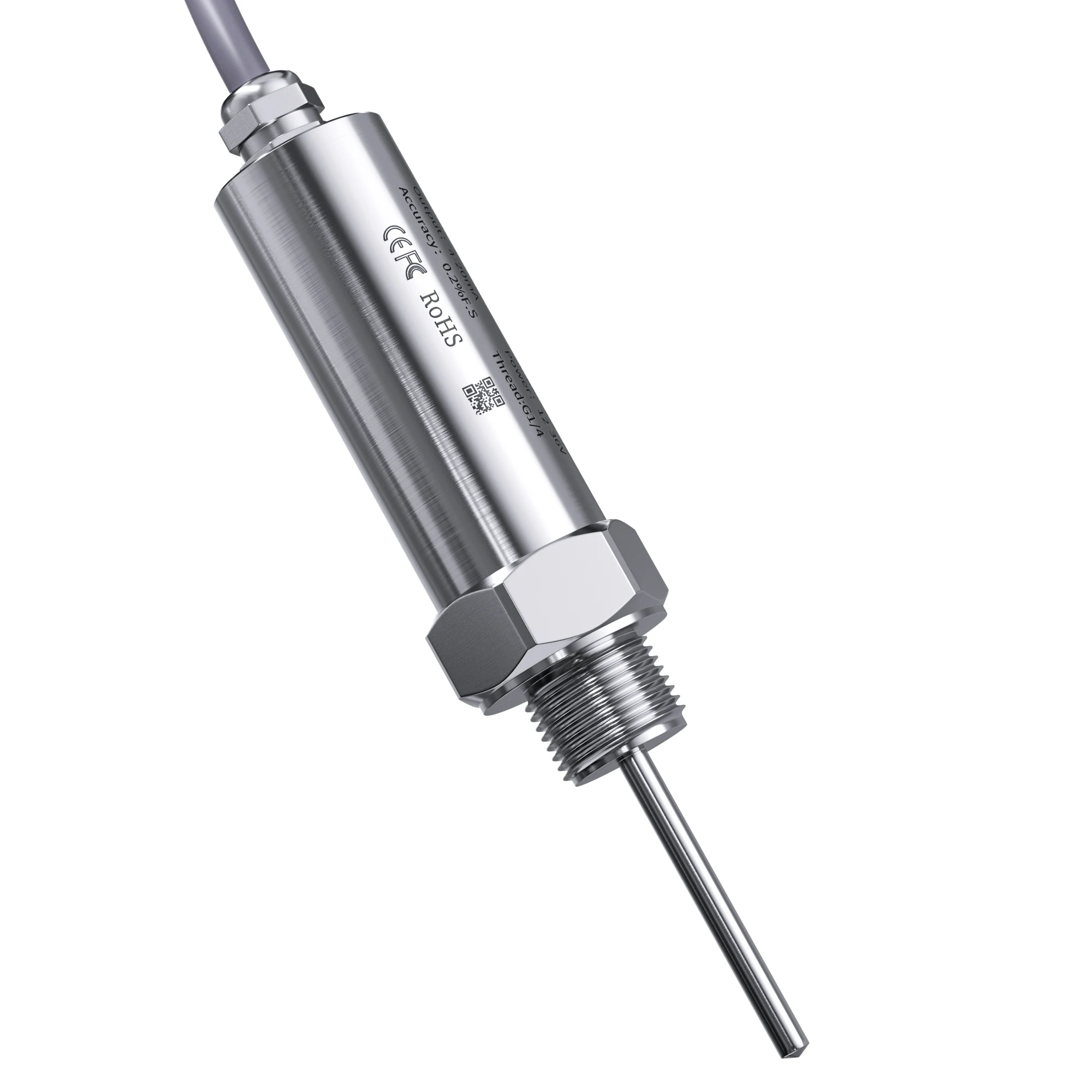 Venda de fábrica tipo chumbo à prova d'água integrado transmissor de temperatura pt100 sensor de temperatura 4-20ma 0-10v sonda de temperatura
