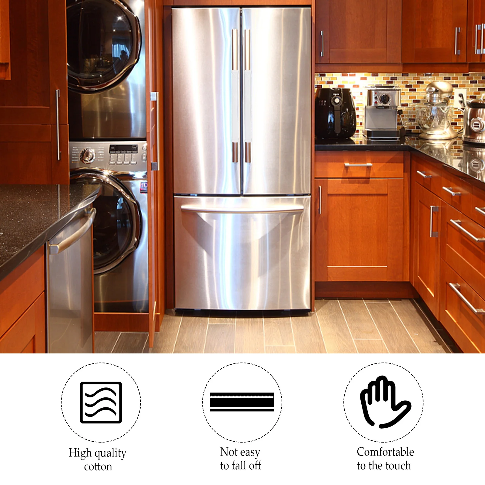 

2Pcs Kitchen Refrigerator Handle Covers Non-Slip Appliance Door Handle Protector for Oven Fridge Freezer Microwave Prevent