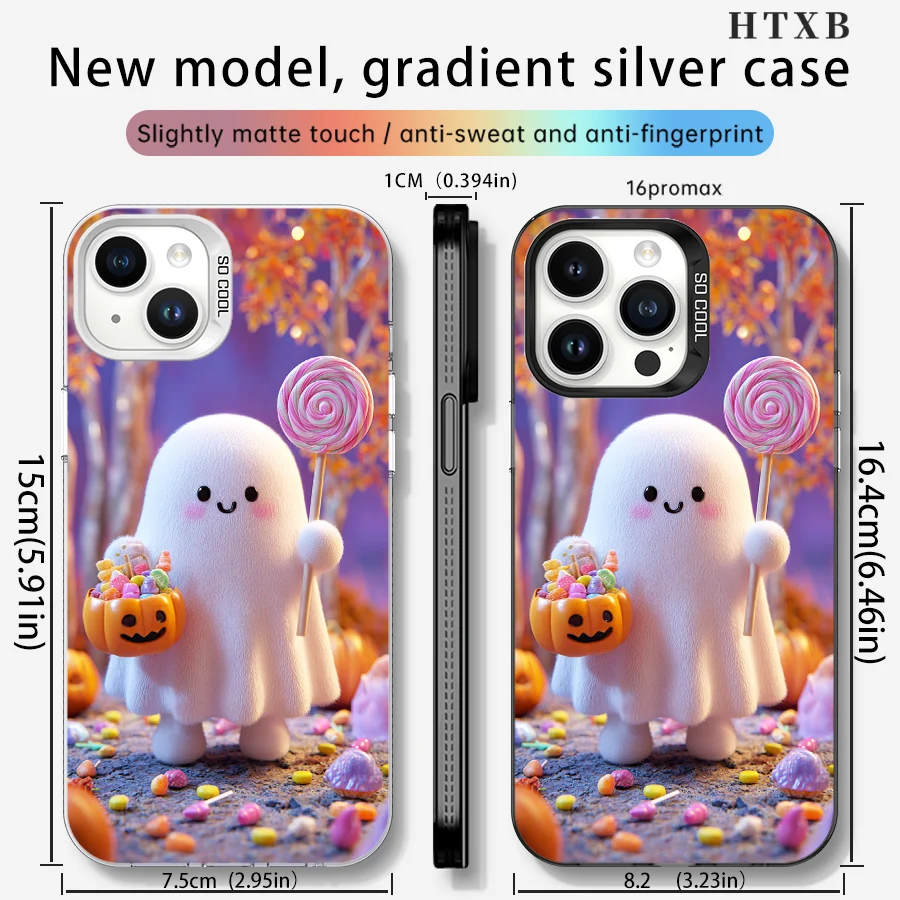 할로윈 롤리팝 호박 유령 아이폰 17에서 11 프로 맥스 플러스로