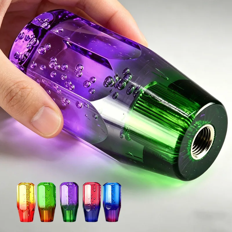 Image of Bubble Stick Schaltknauf mit Schnellschaltung, M12 Gewindesteigung mit 2 Adaptern für universellen Austausch von Schaltgetrieben im PKW