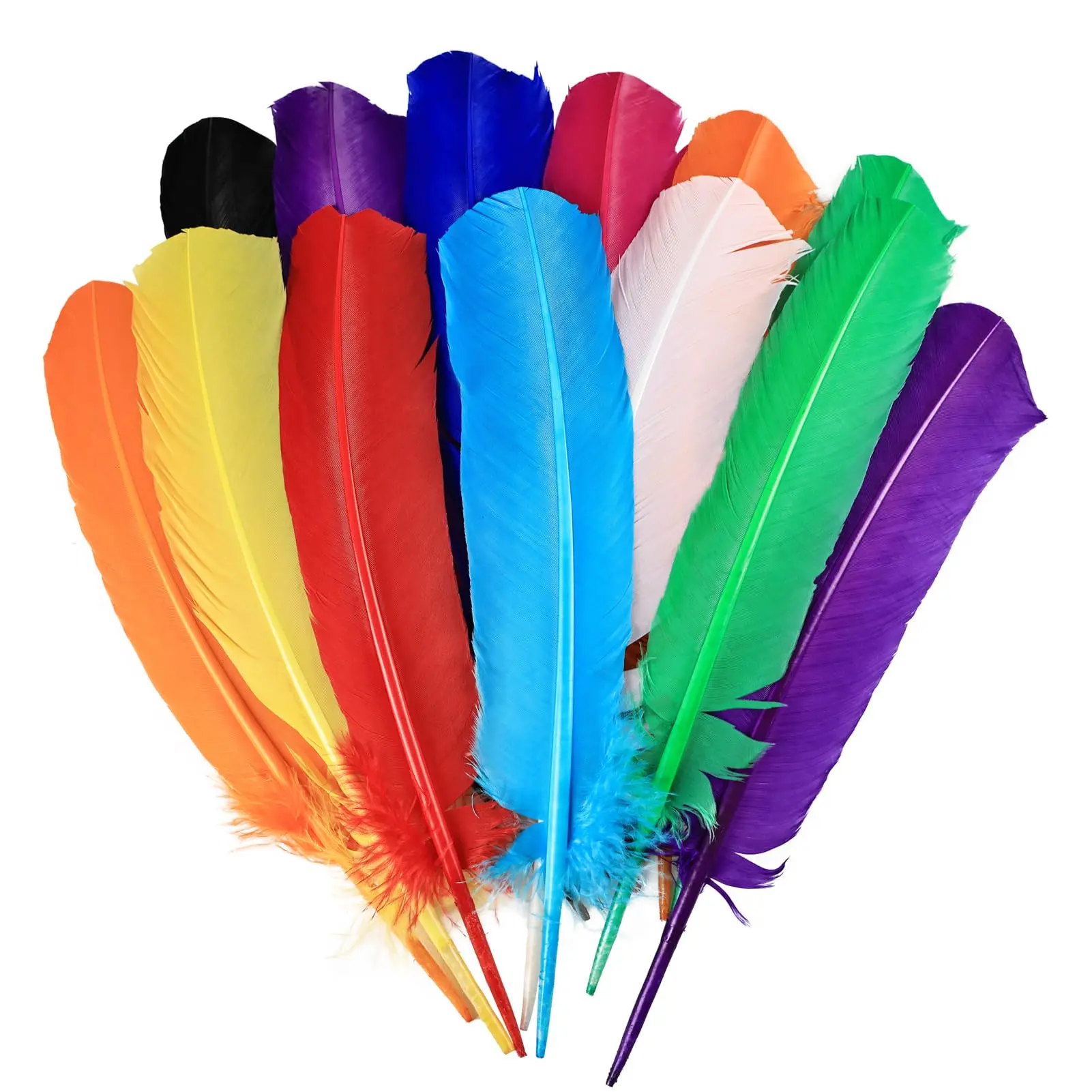 

Turkey Feathers Colorful Bulk 20-30cm Natural Feather for DIY Crafts Wedding Dress Party Decoration Feathers Fabric Material