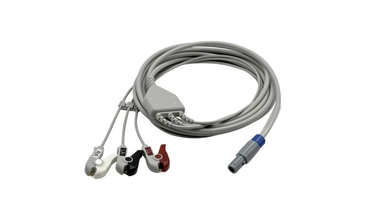 GE ECG Lead Wire ECG Cable Monitors Accessories Integrated ECG Lead Wire 7 Pins 3 Guide 5 Guide Button Type Clip Type