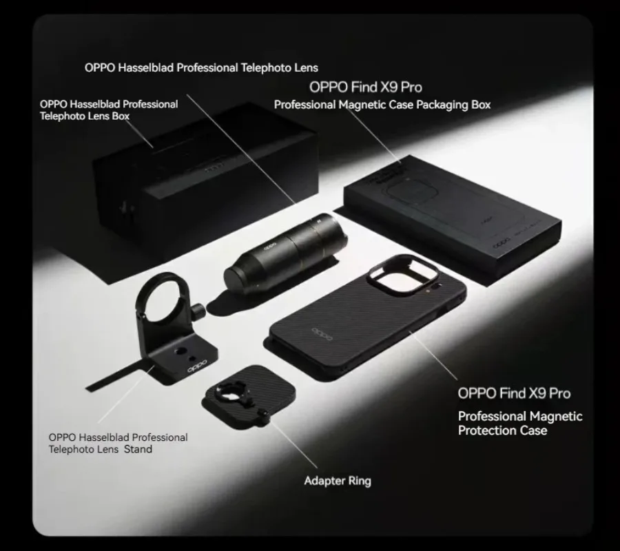 O Find X9 Pro OPPO Hasselblad Professional Range Extender Photographer's Kit With Original Custom Magnetic Phone Case