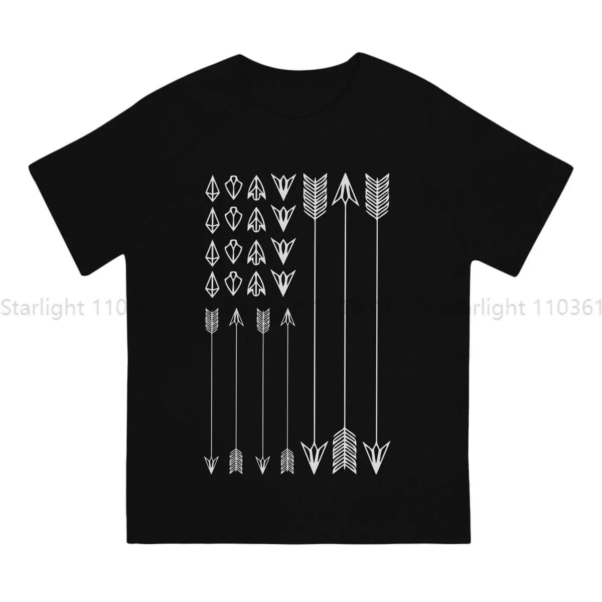 American Flag Patriotic Bow And Arrow Men TShirt Archery O Neck Tops T Shirt Funny Birthday Gifts