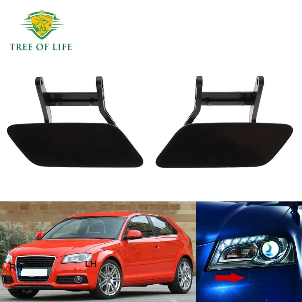 For AUDI A3 2008 2009 2010 2011 2012 Car Front Bumper Headlight Headlamp Washer Nozzle Cover Cap Jet Spray Cap