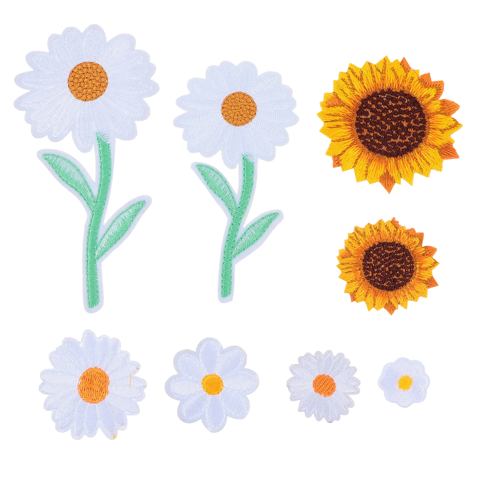 

16 Pcs Embroidery Patches Diy Flower Embroidery Appliques Flower Decorative Garment Accessories Clothes Repair Hide Damage