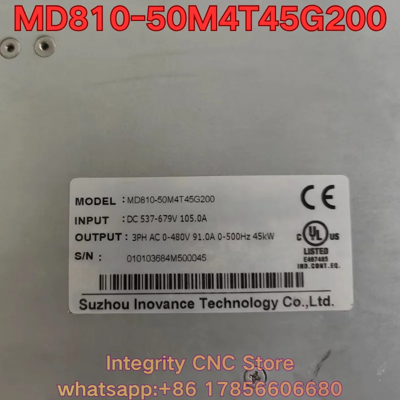 Second-hand MD810-50M4T45G200 MD810-50M4T37G200 MD810-50M4T30G200 MD810-50M4T22G200 servo driver function test is normal