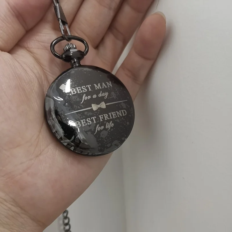 คนที่ดีที่สุดสำหรับวันเพื่อนรักสำหรับนาฬิกาพกควอทซ์แกะสลักชีวิตของขวัญที่สมบูรณ์แบบเป็นของที่ระลึก