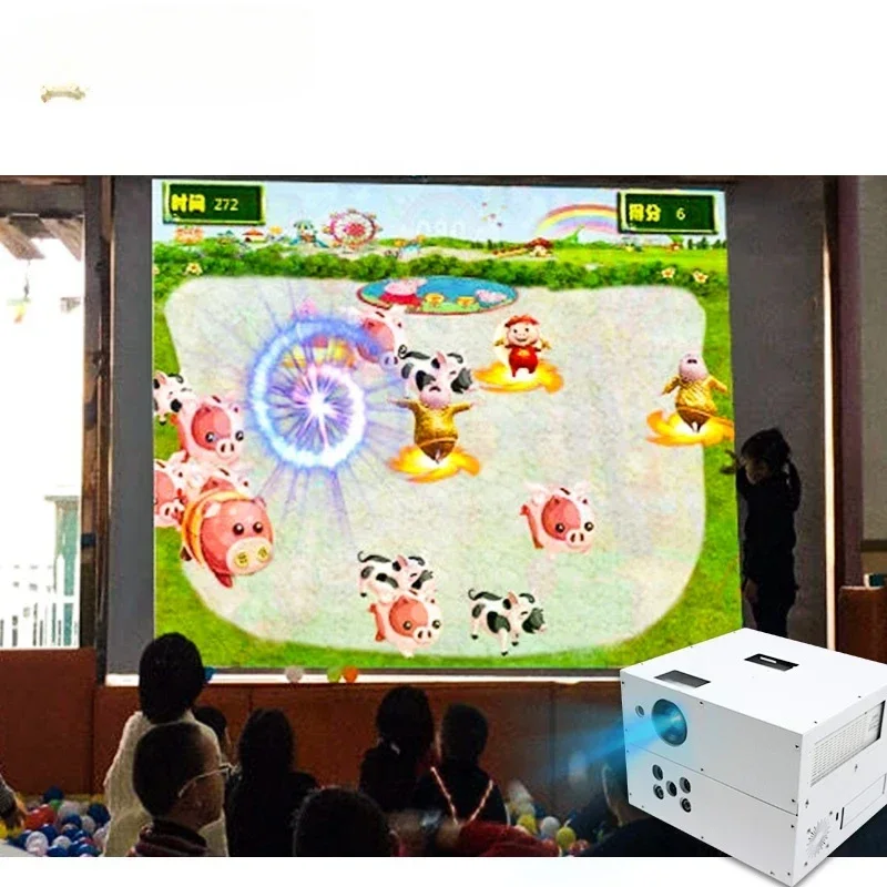 Interactive Smash Ball Projection Game System Software New Design  Pit with Kids Play Equipment  Projecting Games