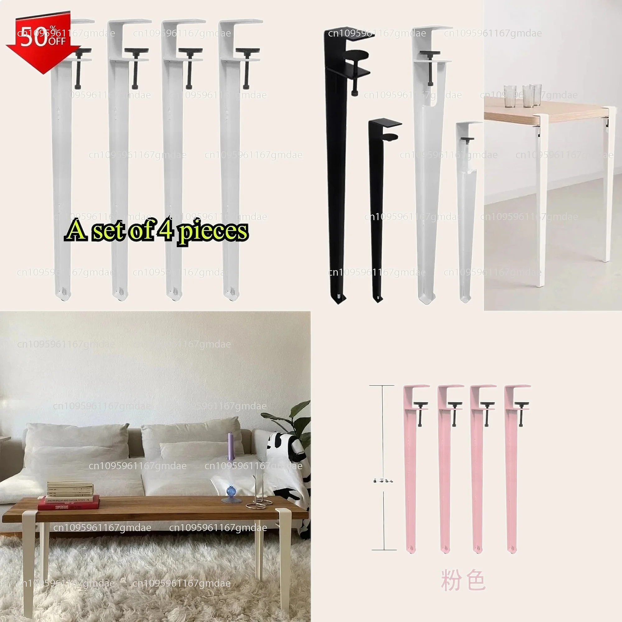

No-Hole Table Leg Stable Durable Heavy Duty Support Easy Installation