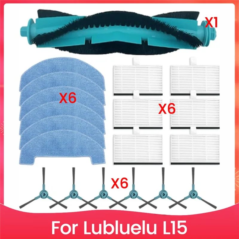 Untuk Lubluelu L15 Penyedot Debu Sikat Sisi Utama Filter Hepa Suku Cadang Pengganti Kain Pel-A77G