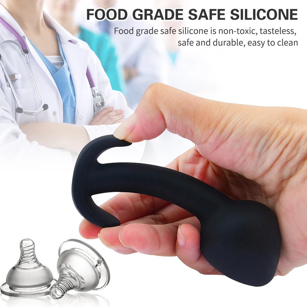 Prostate Massage Penis Fake Insert G Spot Unisex Toy for Man Women Silicone Anal Butt Plug Wearable Stimulation Ball Dildo 18+