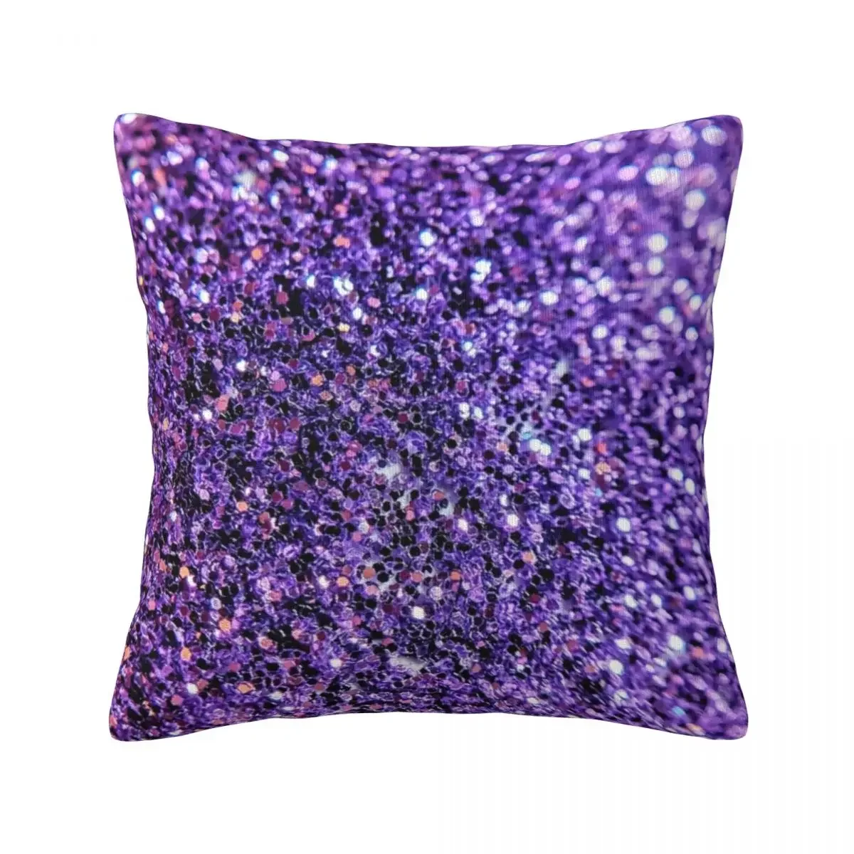 Sparkly Lavender Glitter Pillow Case Purple Bling Print Summer Cute Pillowcase Polyester Travel Zipper Cover