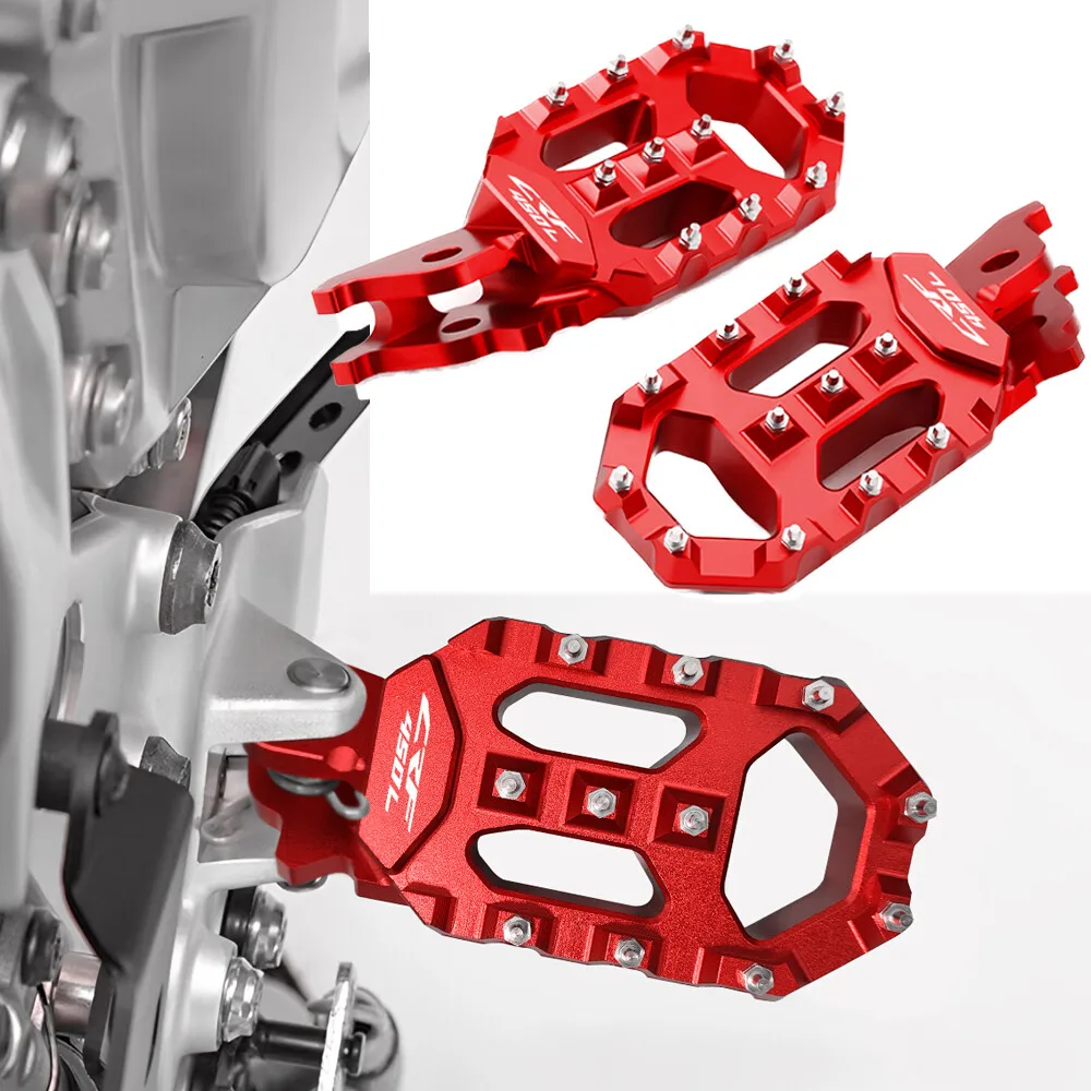 

Motorcycle Accessories Billet Wide Footrests Foot Pegs Pedal For Honda CRF450L 2019-2020 CRF300L Adventure 2021 2022 2023 2024