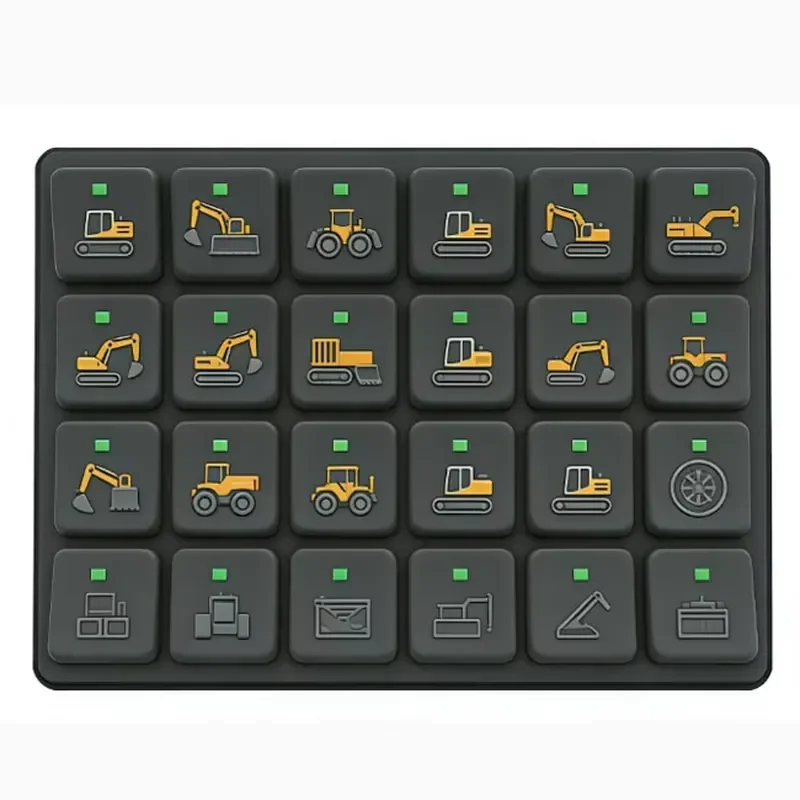 MAF IP67 24 Keys Silicone Pad Keypad Button Panel CANbus Keyboard CAN Bus Keypad Pulsantiera Canbus Keypads