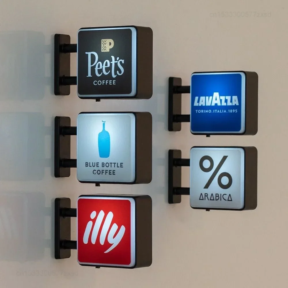 ماركات القهوة الكلاسيكية العالمية علامة خفيفة مغناطيس الثلاجة ماكينة القهوة ديكور قهوة لافا إيلي قهوة بيتز