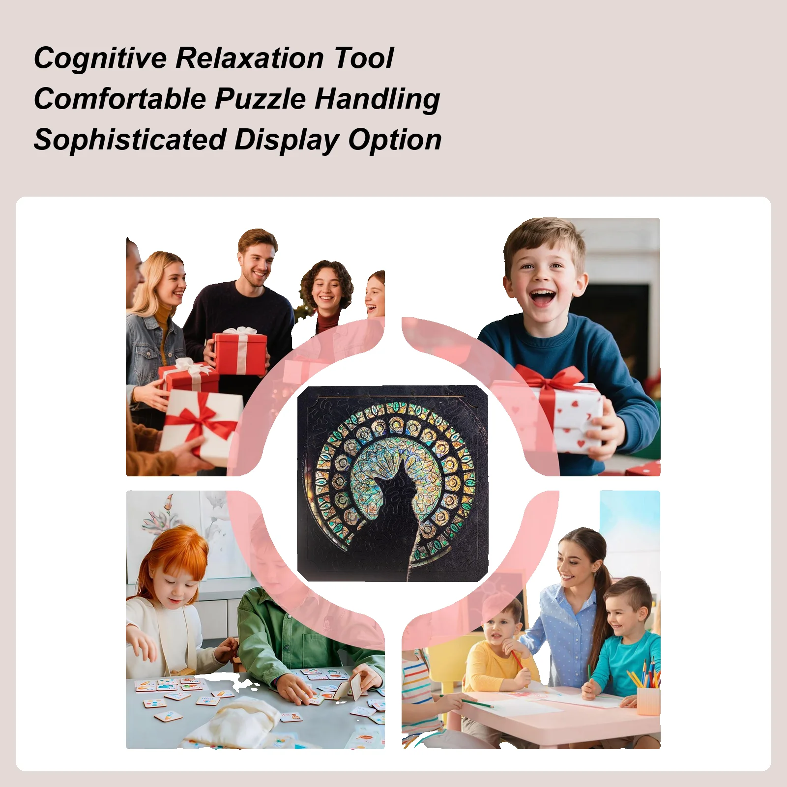 القط لغز جدار خشبي الفن القط الكنيسة غامرة الحيوانات الأليفة لغز ألعاب تعليمية لعشاق غرفة المعيشة طاولة غرفة النوم مكتب بار