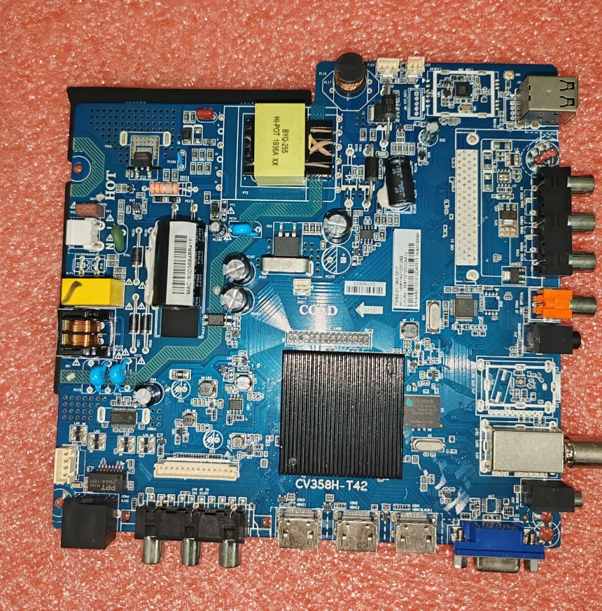 CV358H-T42   4-core WiFi network TV motherboard Android 8.0 4G memory+1G cache, physical photo for 1366x768 82v 300ma