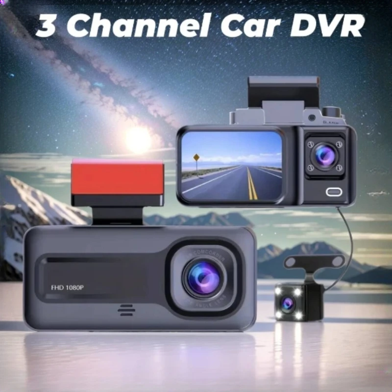 Dashcam for Car Dash Camera Loop Recording Dvr Cam Front Rear 170 Degree Wide Angle Black Box HD 1080p Night Vision 2.0 Inch