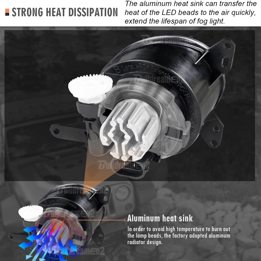 2 Pieces 30W Car Canbus LED Fog Light H11 Adjustable Fog Lamp For Mitsubishi Lancer 2007-2014 (Not fit Ralliart or EVO Model)