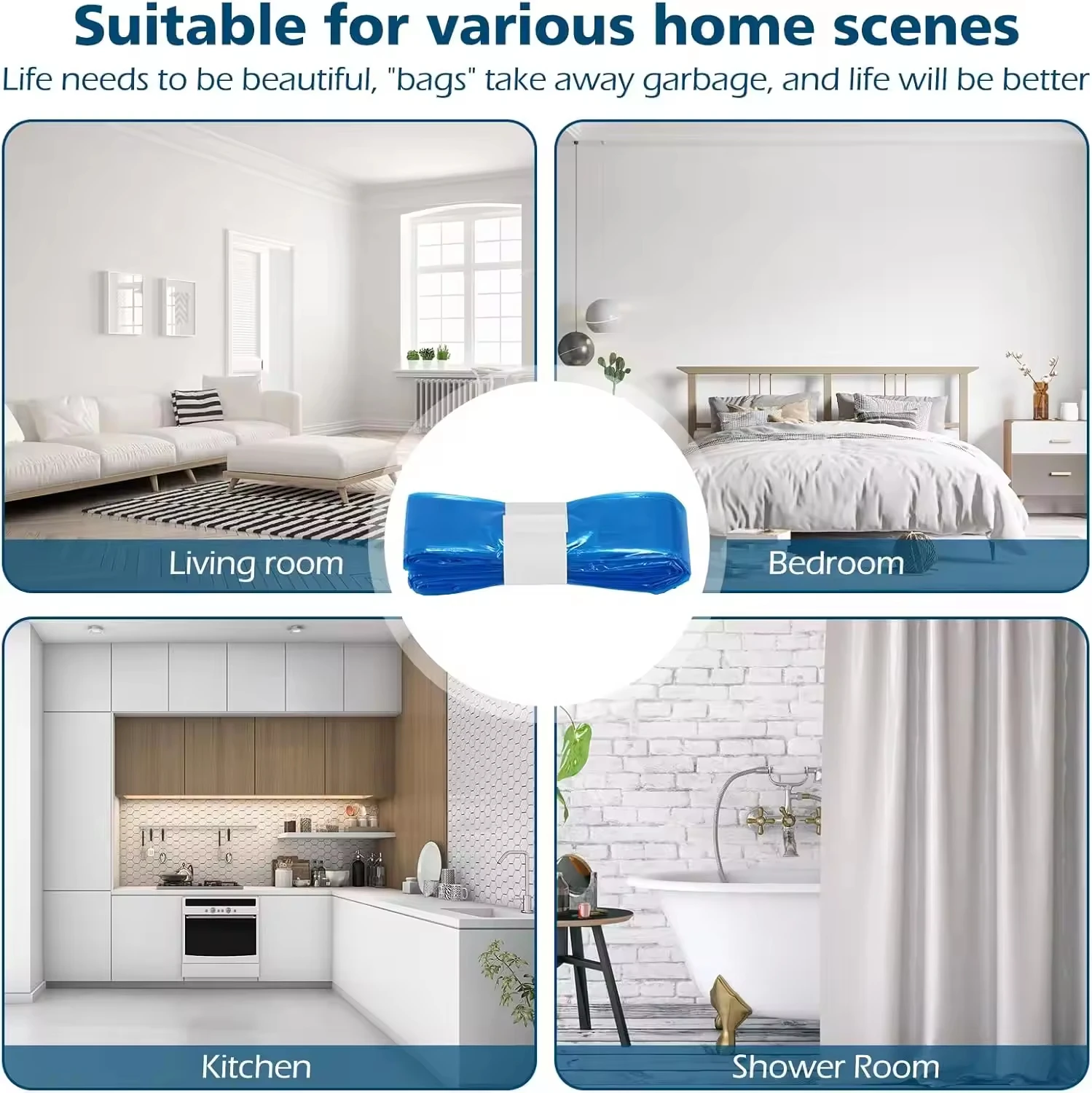 1/5/10 pçs azul fralda balde recargas sacos para angelcare lixo para sangenic tommee tipee para torção & click para genie para munchkin