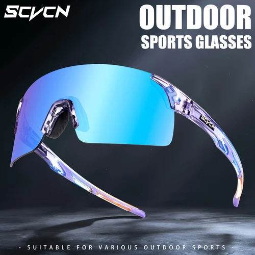 Imagen 2 del producto SCVCN-gafas deportivas para ciclismo para hombre y mujer, lentes de protección a prueba de viento para conducción al aire libre, UV400, para pesca y senderismo