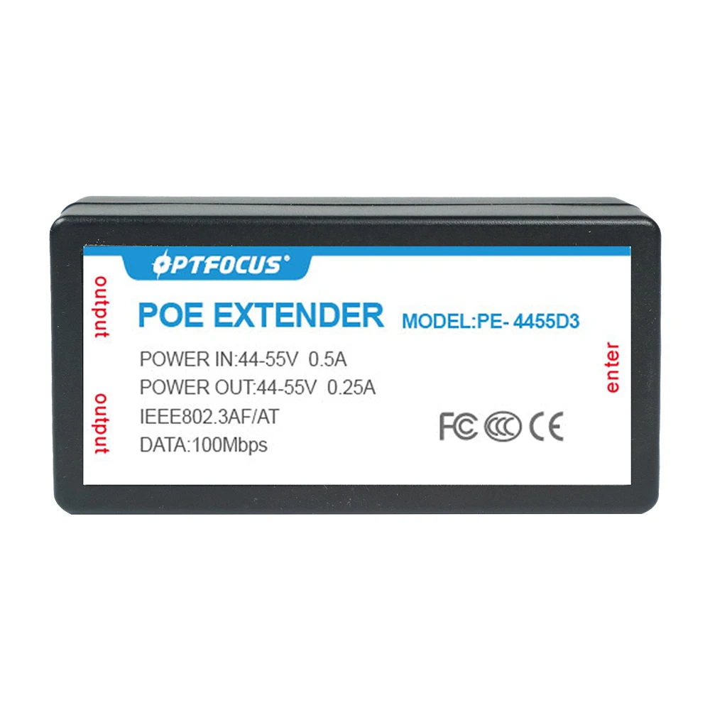 POE Extender 2 Ports Out 48V Output For CCTV IP Camera System 1:2 POE Splitter Extender