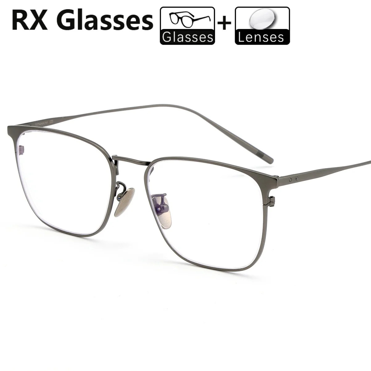 

RX Office Eyewear Prescription Glasses Men Titanium Optical Frame Myopia Hyperopia Lenses Progressive Reading Anti-Reflection