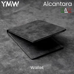 YMW ALCANTARA Wallet Women & Man Card Holder Bag Luxury Artificial Leather Slim Cards Small Thin Card Package