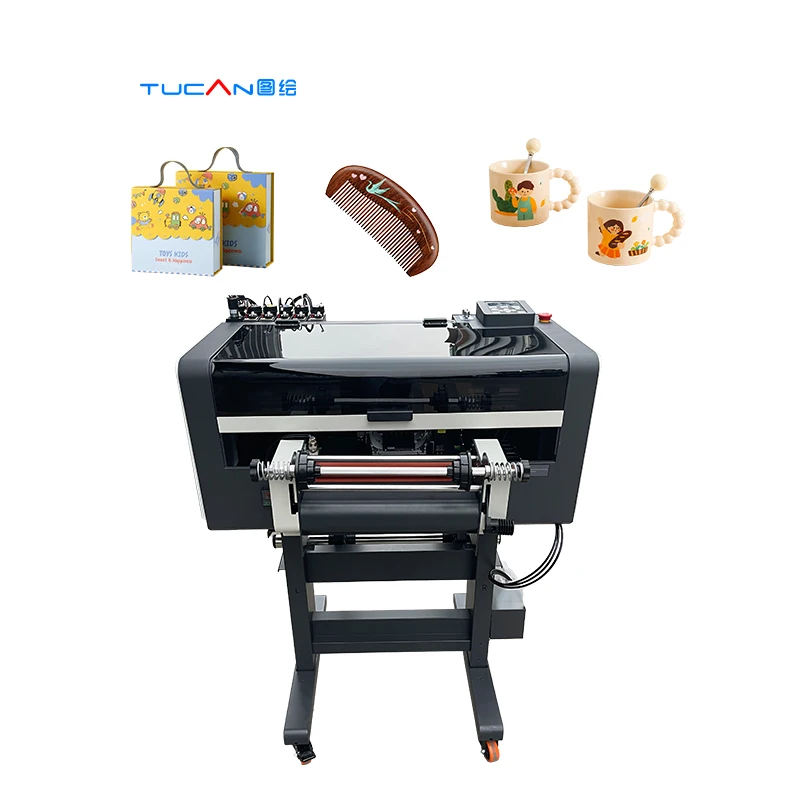 30cm A3 Uv Dtf Printer 2-3 XP600/i3200 CMYK W And Varnish Label UV DTF Printing Machine